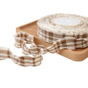 Fita decorativa xadrez 2,5 cm comprimento 91 cm Fita de tecido em algodão e poliéster com borda ondulada Borda decorativa para costura 8
