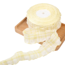 Fita decorativa xadrez 4 cm comprimento 91 cm Fita de tecido em algodão e poliéster com borda ondulada Borda decorativa para costura 6