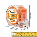 Fita métrica de construção com caixa compacta 3 m / 19 mm em plástico transparente laranja para medições na oficina e em casa 4