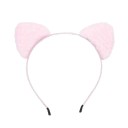 Fita para o cabelo com orelhas de gato de pelúcia Fita macia e peluda Acessório de cabelo para carnaval e festas 2