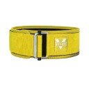 Fitness opasek vel. XL deska 100 cm pro obvod pasu 100–110 cm, polyesterový vzpěračský pás s ocelovou sponou na powerlifting a vzpírání 4