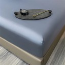 Fitted Sheet with Elastic 400 TC Size 140 x 190 cm Plain Smooth Sheet Pleasant to the Touch For Mattresses up to 30 cm 8