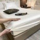 Fitted Sheet with Elastic 400 TC Size 90 x 200 cm Plain Smooth Sheet Pleasant to the Touch For Mattresses up to 20 cm 11