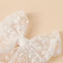 Fivela de cabelo em renda para senhora 14 × 30 cm Laço de tule longo Acessório de cabelo elegante para casamento 1 unid 2