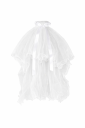 Fivela de Casamento Véu de Tule Branco com Pérolas Acessório de Cabelo Elegante para Noiva Despedida de Solteira 1