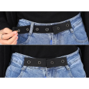 Fivela elástica ajustável preta para calças 10–50 cm Alternativa flexível ao cinto Conforto na utilização Largura 2,5 cm Não limita o movimento Roupa 4