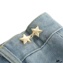 Fivela para apertar calças na cintura Fivela ajustável sem necessidade de costura Clipe metálico com duas estrelas Aperto prático da cintura Roupas Acessórios 3