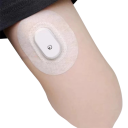 Fixační náplast na senzor CGM Sibionics jednorázová vodotěsná samolepka s otvorem pro snímač bílá na paži pro kontinuální měření glukózy 3