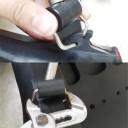 Fjäderrem till fenor längd 29,6 cm reservrem med spänne Fjäderstål och gummi Svart För dykning snorkling och simning 2