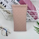 Flaches Brillenetui 17,6 x 8 cm Elegantes strukturiertes geformtes Etui Tragbares Etui für Sonnenbrillen und Korrekturbrillen 7