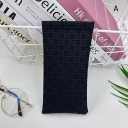 Flaches Brillenetui 17,6 x 8 cm Elegantes strukturiertes geformtes Etui Tragbares Etui für Sonnenbrillen und Korrekturbrillen 3