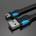 Fladt USB til Mini USB M/M opladningskabel 2