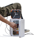 FlashFish A101 Portable Charging Station 120 W Capacity 97.68 Wh AC 230 V Solar Power Bank Orange-Black for Camping and Home 4