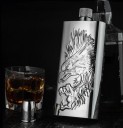 Flasque en acier inoxydable avec aigle 1
