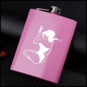 Flasque en acier inoxydable rose avec impression 4
