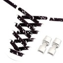 Flat Elastic No-Tie Shoelaces 100 cm Polyester Shoelaces with Metal Lock Quick Fitting for Sports Footwear 1