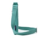 Flat women's nylon crossbody bag with three front zip pockets Internal pockets Adjustable strap Dimensions 21 x 25 x 3 cm 13