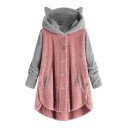 Flauschiges Damen-Sweatshirt mit Katzenohren 2