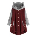 Flauschiges Damen-Sweatshirt mit Katzenohren 3