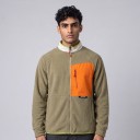 Fleece-takki korkealla kauluksella vetoketjulla ja rintataskulla sileällä paneelilla sekä sivutaskuilla vetoketjulla unisex 12