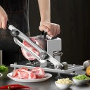 Fleisch-, Wurst-, Schinken- und Gemüsehobel mit Hebelsteuerung 15 × 12 × 29,5 cm metallisch silber-schwarz für die Küchenverarbeitung 3