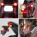 Fleksibel bremselys LED-stribe til motorcykel 12 V med 48 dioder Selvklebende bagside Mål 20,5 x 1,3 x 0,8 cm Kabel ca. 50 cm Gummi og plast 3