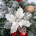 Fleur artificielle de poinsettia 5 pcs 2