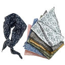 Fleurie 90 x 29 cm ruban capillaire d'été Écharpe triangulaire pour le cou Bandeau pour femmes Mouchoir pour les cheveux Accessoire 3