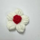 Fleurs tricotées à la main applications décoratives 4 cm 10 pcs décorations en polyester crochetées pour la création de scrapbook et décorations textiles 4