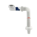 Flexibel avloppsrör G1-1/2 28–88 cm av ABS-plast, vit, luktfri, förlängningsbar, för diskhoar, badrum och toaletter 4