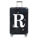 Flexibele beschermhoes voor reisbagage met letterprint 57–63 cm rekbare stof zwarte elastische hoes voor bagage 18