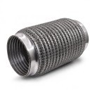 Flexibilná výfuková hadica 63 x 165 mm Univerzálna pružná spojka výfuku Vlnovec Nerezová oceľ 304 Opletenie Strieborná Na opravu výfuku 3