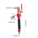 Flexibilní vodní tryska s držákem 6,2x13,5 cm kov a ABS plast černo-červená pro zkrápění prachu z řezacích strojů a chlazení 2