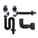 Flexible Drain Pipe for Sink with Odour Resistance, Stainless Steel, Black, Suitable for Kitchen and Bathroom Use 8