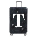 Flexible Protective Cover for Travel Suitcase with Letter Print 57–63 cm Stretch Fabric Black Elastic Luggage Cover 20