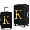 Flexible Stretch Suitcase Cover with Letter Print Elastic Cover 57–63 cm Elastic Fabric Black Luggage Cover 10