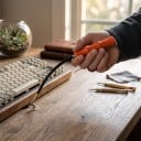 Flexibler magnetischer Schrauben- und Mutternsammler Flexibles magnetisches Werkzeug mit Griff und Schlaufe Orange-Schwarz Für Auto 2