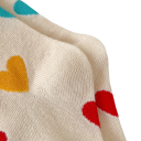 Flickbarnsockor 3 par Enfärgade strumpor med hjärttryck Bomull polyester elastan Mjuka bekväma strumpor för flickor 3