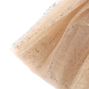 Flickkjol Enfärgad Guld med Glitter Spets Över Knä Polyester Festlig Elegant Kjol 2