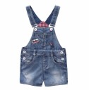 Flickors hängseljeansshorts 1