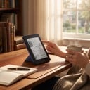 Flipfodral 6,8 tum för Kindle Paperwhite 5 11:e generationen 2021 med vikbar klaff som stativ och magnetisk stängning 3