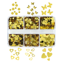 Flitry 3-4g Sada 6 různých tvarů Barevné dekorační flitry na nehty, tvoření, scrapbooking, slime, šperky a DIY ozdoby 2