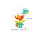 Floare de apă pentru baie 20 x 19 x 12 cm Floare interactivă în ghiveci cu cană și elemente rotative Jucărie colorată și distractivă pentru copii 3