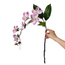 Floare decorativă artificială cu ramură lungă pe tijă 123 cm din material textil și plastic, realizare realistă pentru aranjamente și decorarea interiorului 2