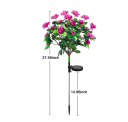 Floare LED solară de 70 cm Flori artificiale cu 6 lumini LED pentru grădini și curți cu panou solar îmbunătățit 3