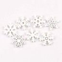 Flocons décoratifs en bois 50 pcs 4