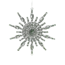 Flocos de cristal decorativos 11,5 cm em conjunto de 5 unidades Decorações suspensas em acrílico para o Natal, Ano Novo e arranjos festivos temáticos 1