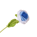 Flor de rosa de duas cores em lã com caule decorativo, flor têxtil para vaso, arranjos e decoração de interiores 2