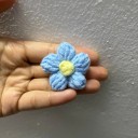 Flores de crochet decorativas têxteis 4 cm 10 pcs aplicações em poliéster para artesanato costura scrapbook e decoração 10