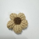 Flores de crochet decorativas têxteis 4 cm 10 pcs aplicações em poliéster para artesanato costura scrapbook e decoração 6